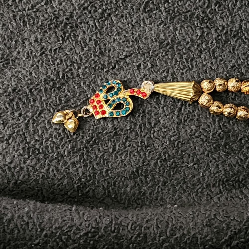 Elegant Gold and Multicolor Beaded Necklace